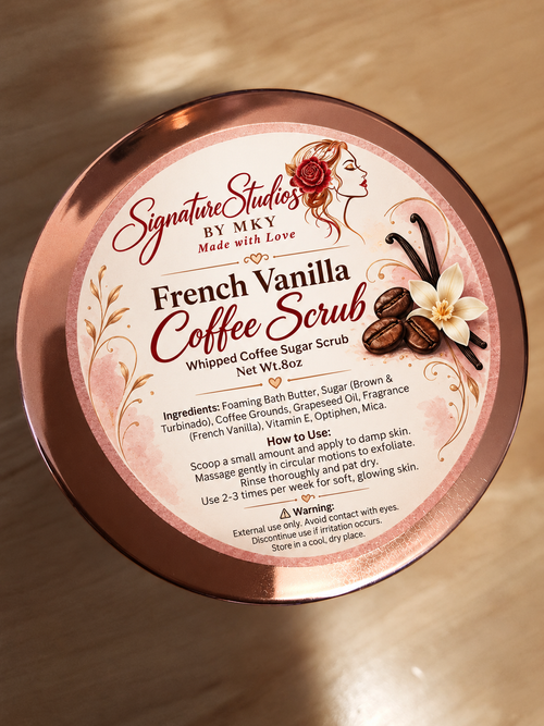 French Vanilla Coffee Scrub — Signature Studios by MKY, Made with Love