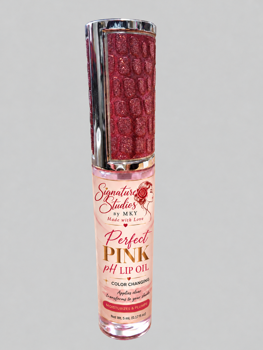 Perfect Pink Color-Changing pH Lip Oil — Signature Studios by MKY, Made with Love
