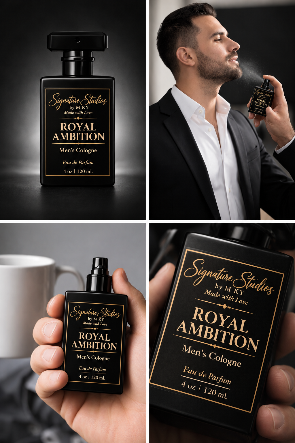 Royal Ambition – Luxury Cologne Spray for Men (4 oz) | Signature Studios by MKY — Signature Studios by MKY, Made with Love