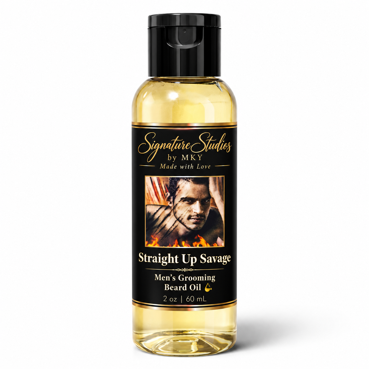 Straight Up Savage – Premium Beard Conditioning Oil for Men (2 oz) | Signature Studios by MKY — Signature Studios by MKY, Made with Love